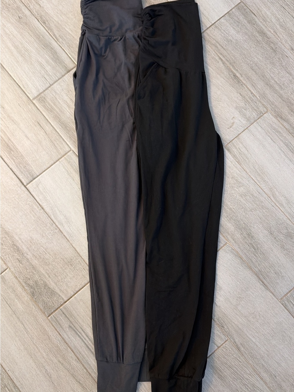 Maternity Black & Charcoal Jogger Pants